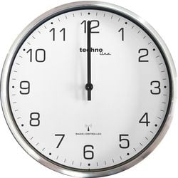 Orologio da parete Technoline WT8900 acciaio inossidabile vetro 33 cm argento