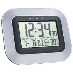 Orologio da parete digitale technoline ws8005 22,8x2,8x18 cm argento nero