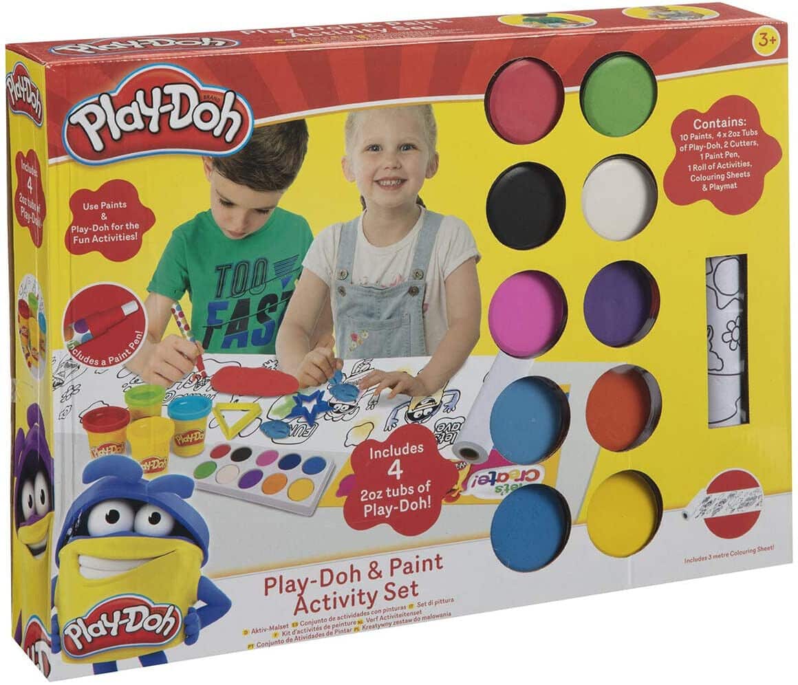 Gioca a Doh Colors Kleiset con vernice e 4 vasini argilla