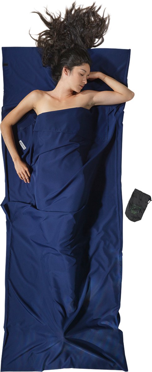 Cocoon travelsheet - lakenzak - microfiber - twilight blue
