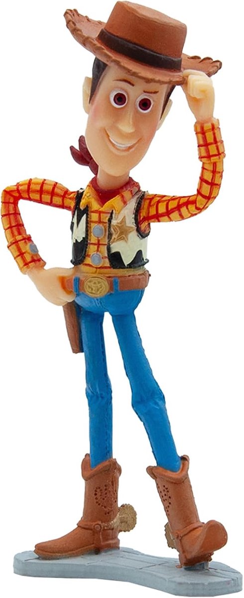 Bullyland 12761 – speelfiguur disney pixar toy story met woody – levensecht en detailrijk vormgegeven – ideaal als taartfiguur, verzamelobject of vrolijk cadeau voor kinderen vanaf 3 jaar