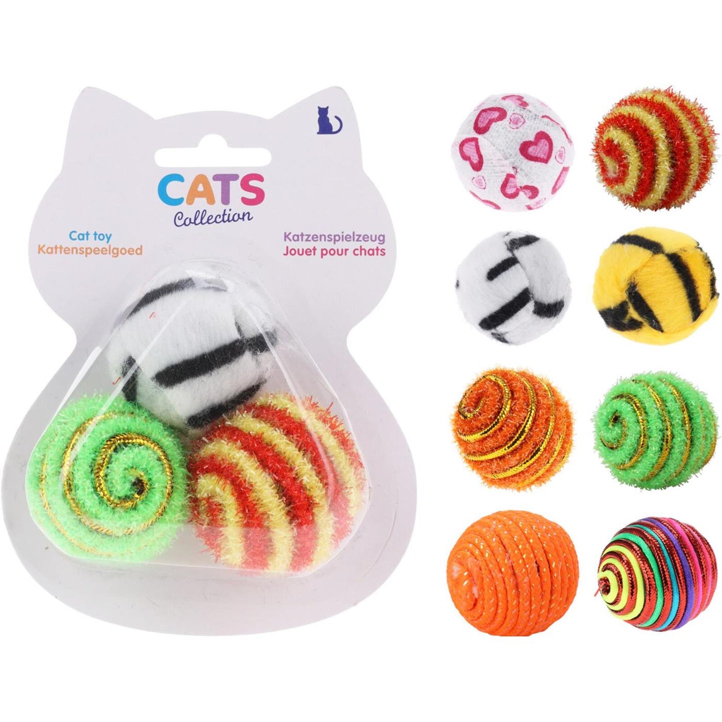 Set di palline giocattolo per gatti collezione gatti 3 pezzi