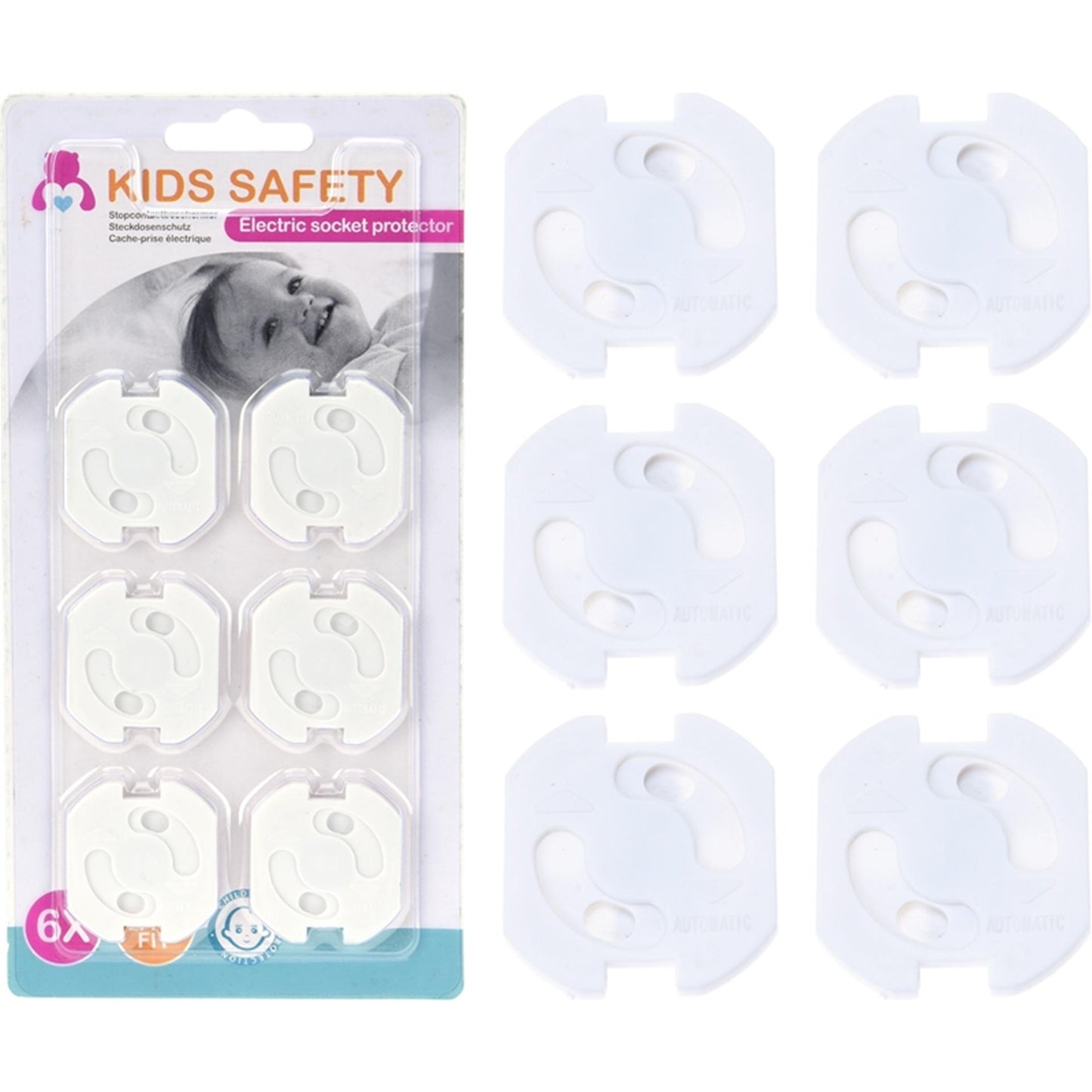 Otras marcas protector de enchufe 4 piezas blanco