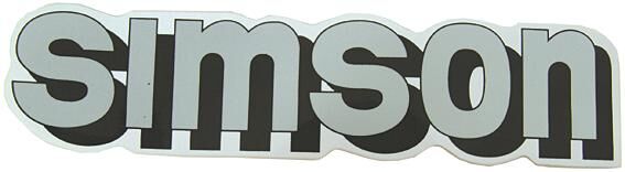 Letras de MZA Simson White Silver para tanque