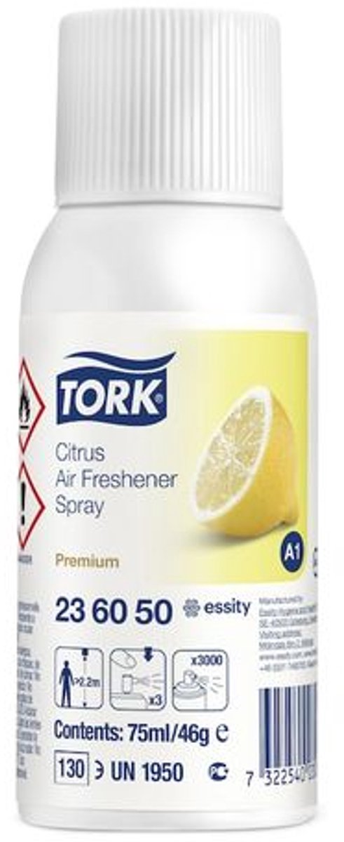 Tork luchtverfrisser 236050.1 spray met citrusgeur a1 flexibele instellingen (7322540030082)