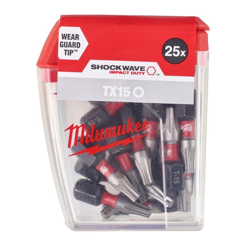 Accessori Milwaukee shockwave gen ii tx15 25mm 25 pezzi - 4932430873