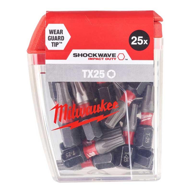 Accessori Milwaukee shockwave gen ii tx25 25mm 25 pezzi - 4932430880