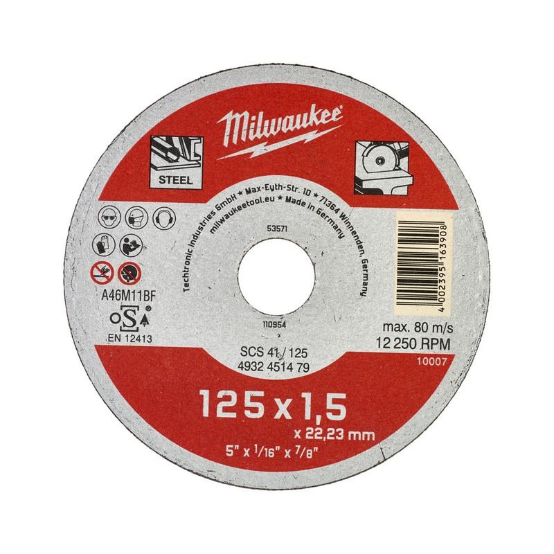 Milwaukee accesorios disco de corte para metal scs 41 125 (1,5) - 25 piezas - 4932451479