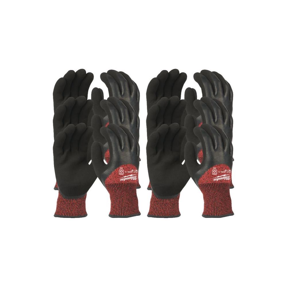 Accesorios Milwaukee guantes de trabajo de invierno sumergidos clase de corte 3 c - l 9 | 12 pares - 4932471611