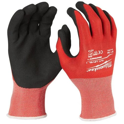 Accesorios Milwaukee guantes de trabajo sumergidos clase de corte 1 a | m8 | 12 pares - 4932471614