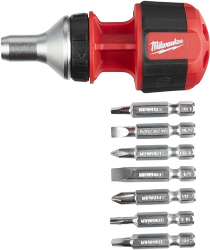 Accessori Milwaukee Cacciavite multibit compatto a cricchetto 8 in 1 - 1pz - 4932471868