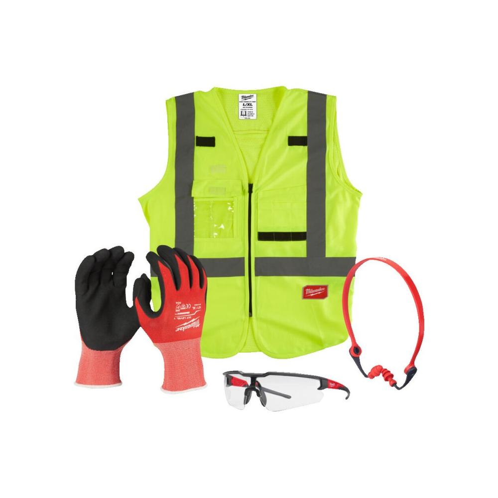Milwaukee accessori costruzione kit sicurezza dpi - g.10 xl - 4932492063
