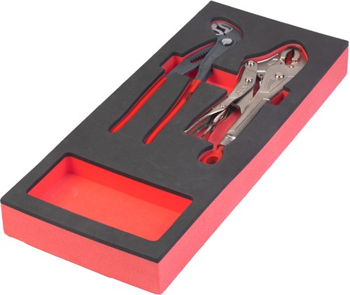 Accessori Milwaukee pinza per inserti in schiuma: pinza curva con bloccaggio 250 mm e pinza regolabile per pompa dell'acqua 250 mm (2 pezzi) - 4932493255