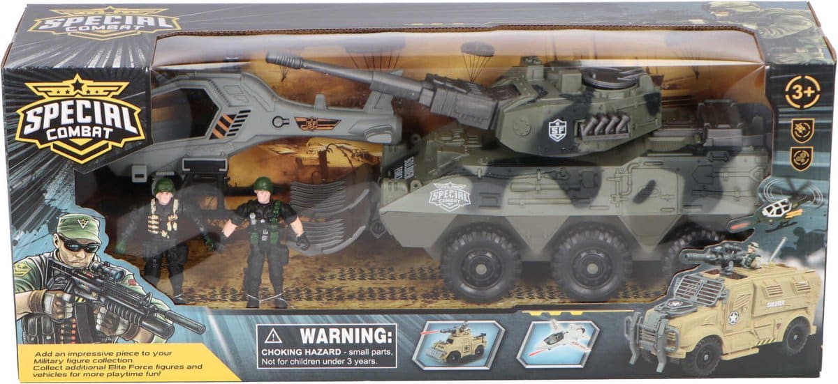 Carro armato da combattimento speciale introduttivo con elicottero e 2 personaggi
