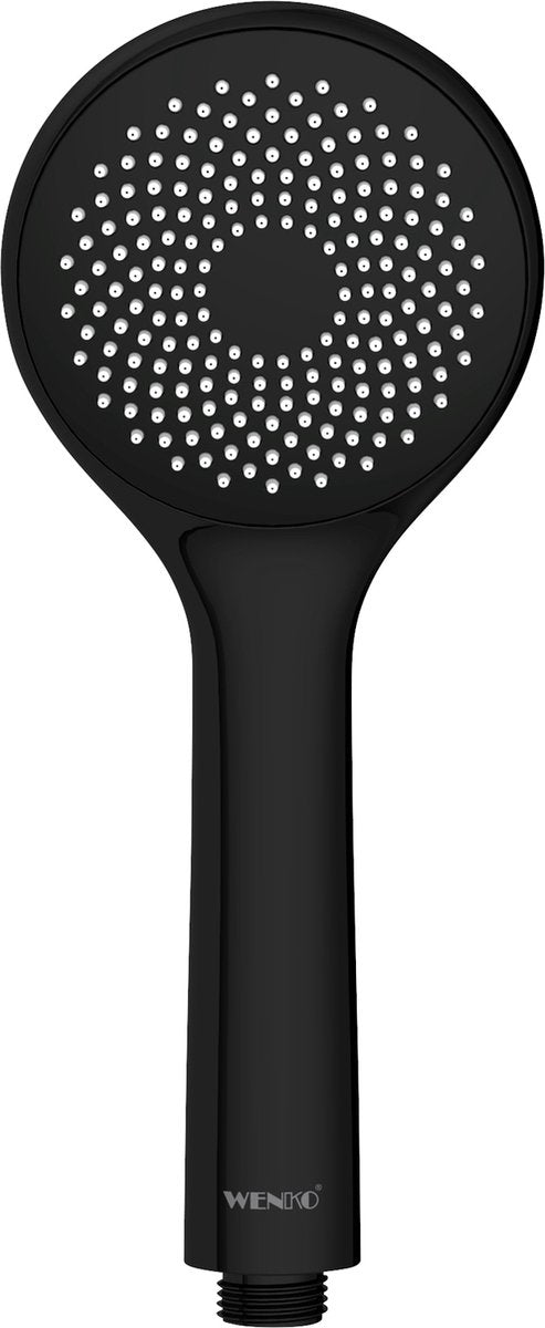 Doccetta Wenko a risparmio idrico - ø95mm - tipo 1 getto - nero opaco - soffione - risparmio idrico
