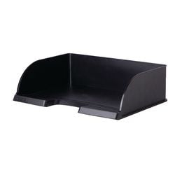 Letter trays 5233 polystyrene a4 black landscape stackable