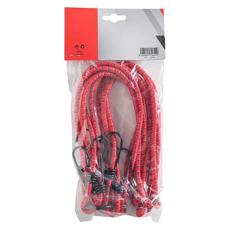 Mack 1006829 - correa elástica 8 ganchos roja | 5 piezas