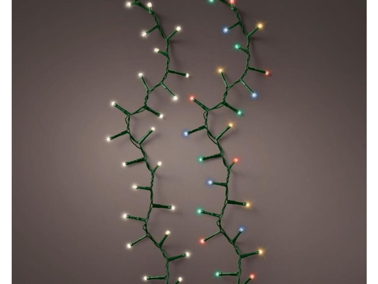 Luces navideñas Lumineo compactas de 500LED de color.