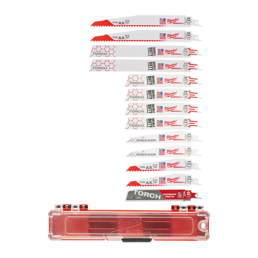 Set di lame per sega alternativa Milwaukee | sawzall | ascia | torcia | demolitore | 13 pezzi - 49472231