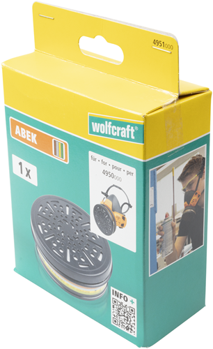 Filtro di protezione respiratoria Wolfcraft | abek | 1 pezzo - 4951000
