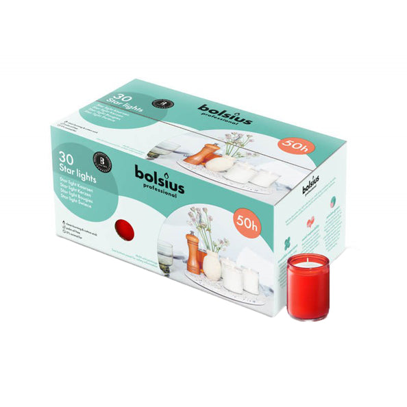 Bolsius starlights rosso (30 pezzi)