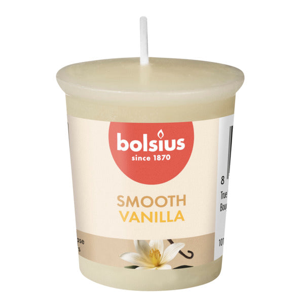 Bolsius votivo redondo aromas verdaderos vainilla ø45x53 mm 15 horas (24 piezas)