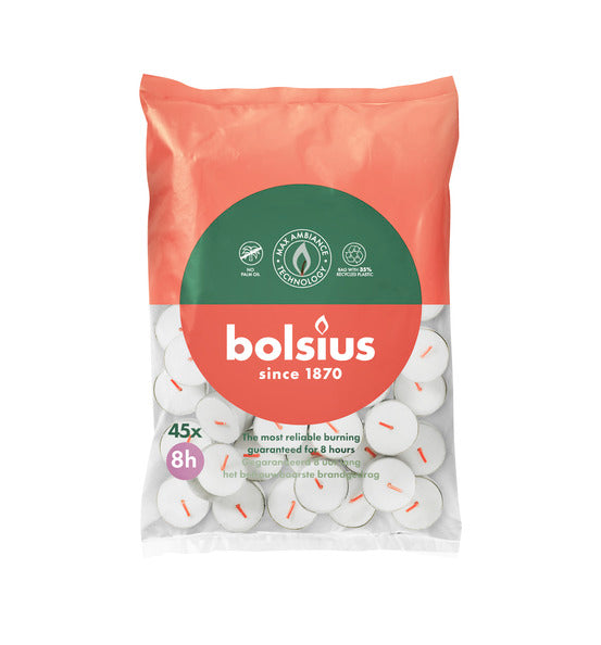 Candele Bolsius ø38x22 mm 8 ore (6x 45 pezzi)