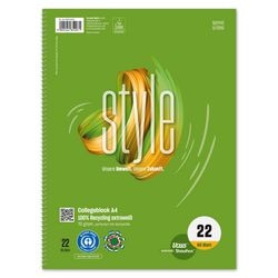 Bloc de notas Ursus verde a4 verde 80 hojas