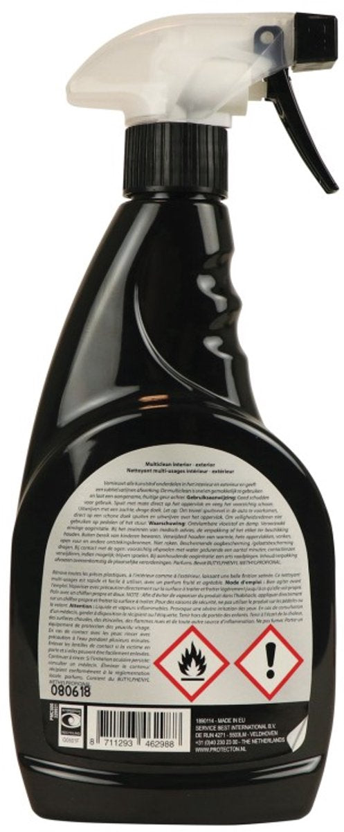 Protecton multiclean interni esterni - per pulire e rinnovare a fondo la plastica - finitura satinata discreta - con gradevole profumo fruttato - facile e veloce da usare - 500 ml