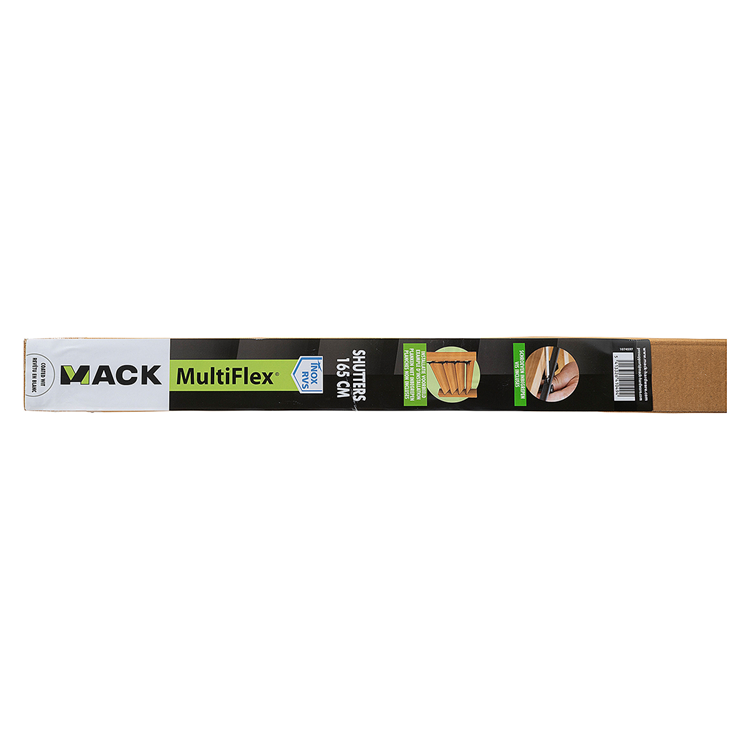 Mack 1074597 - Persianas multiflex 165 cm acero inoxidable lacado blanco | 2 piezas