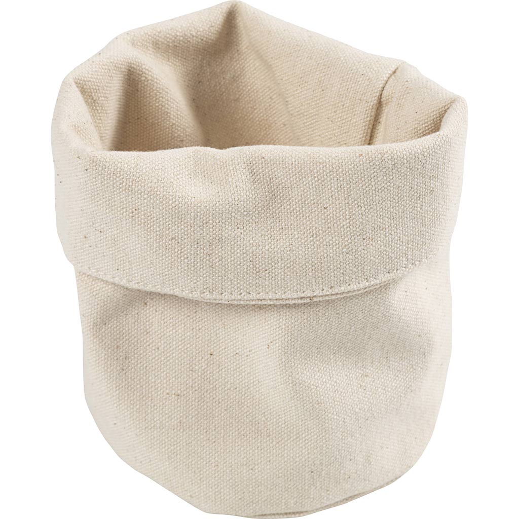 Cesti in stoffa Creativ company, h: 14,5 cm, p 9 cm, 385 g, naturale chiaro, 2 pezzi 1 scatola