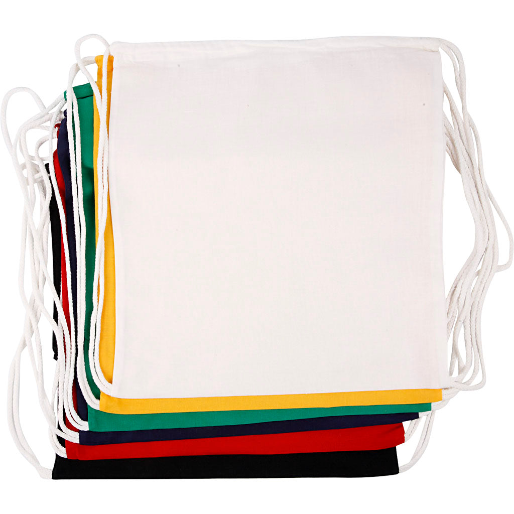 Mochila para zapatos Creativ company, medidas 37x41 cm, 135 gr, varios colores, 6 piezas 1 caja