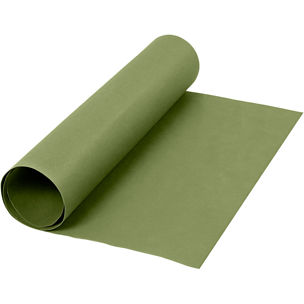 Creativ company papel imitación piel, ancho: 50 cm, monocolor, 350 gr, verde, 1 m 1 rollo