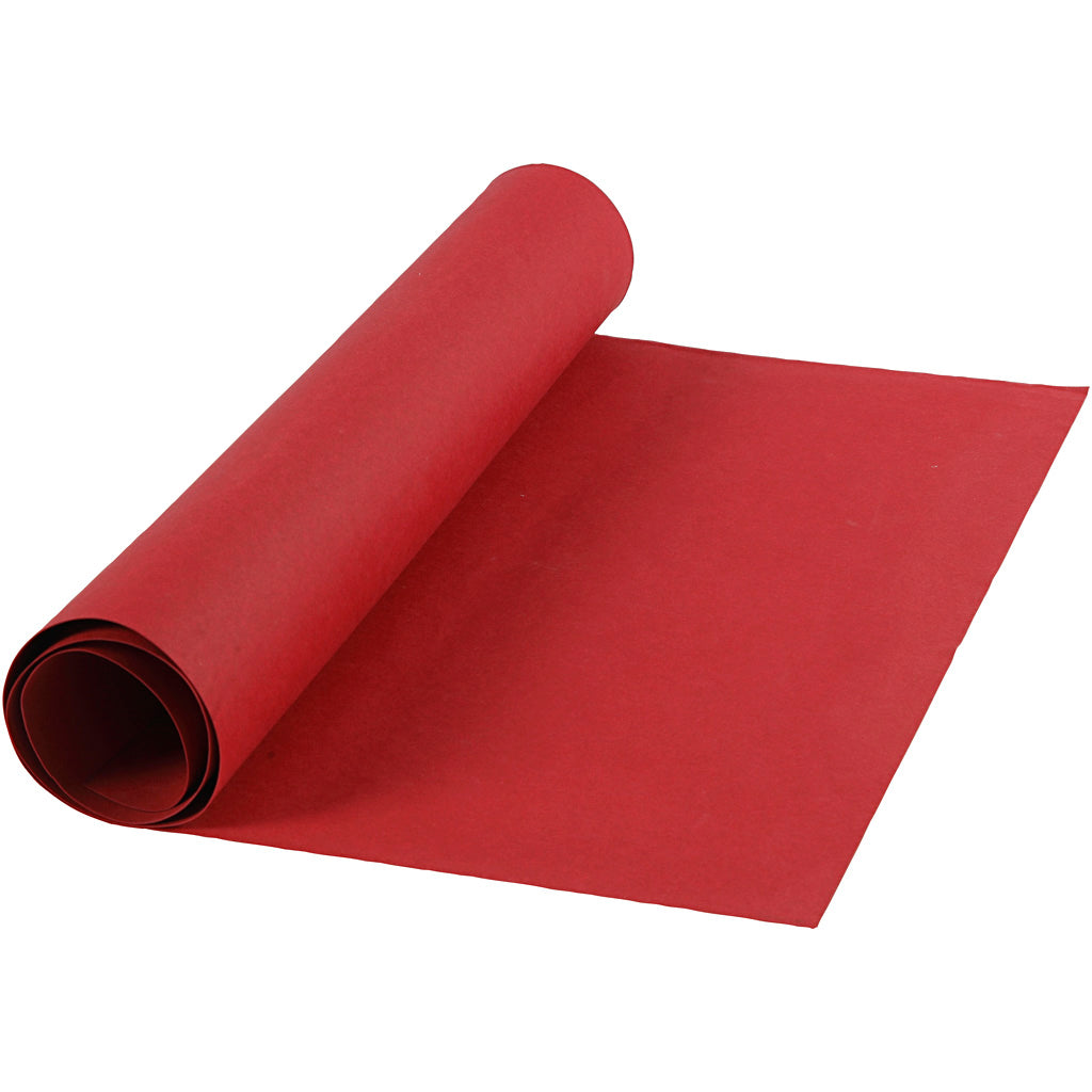 Creativ company papel imitación piel, ancho: 50 cm, monocolor, 350 gr, rojo, 1 m 1 rollo