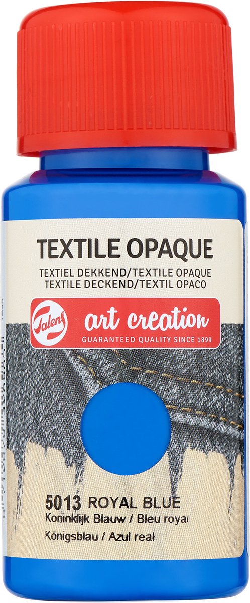 Pintura textil Royal Taals - opaca - azul real - creación de arte - 50ml