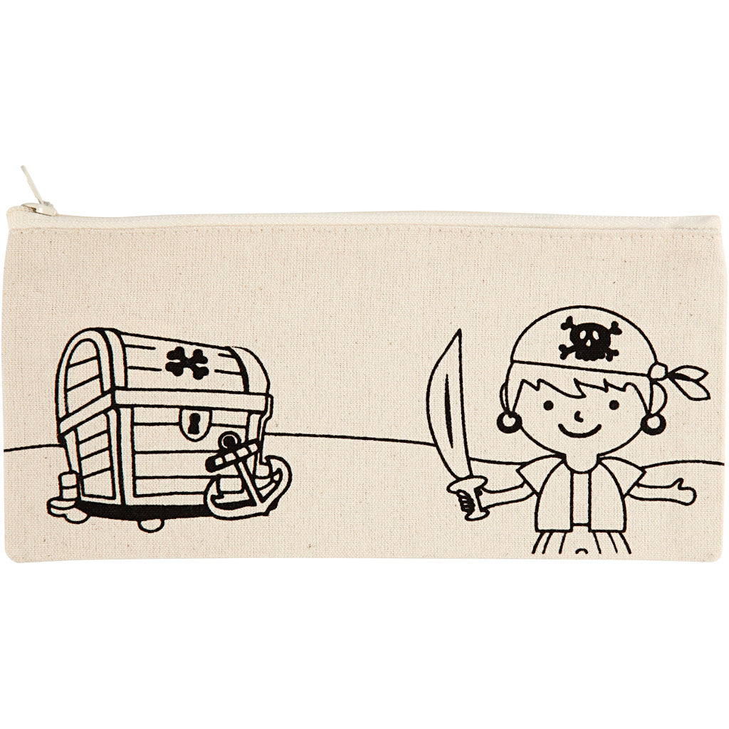Astuccio Creative Company, pirati, misura 21x9 cm, 245 g, naturale chiaro, 1 pezzo