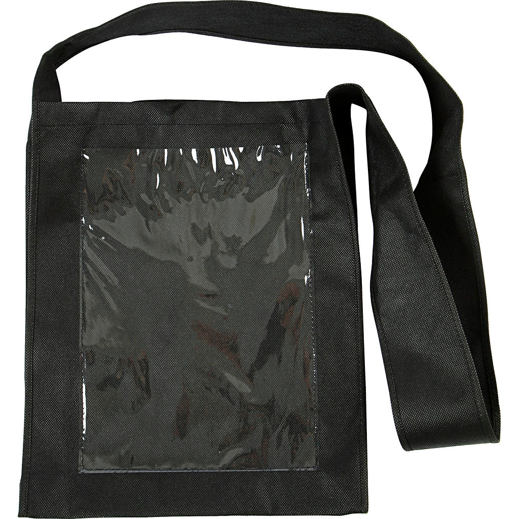 Borsa aziendale Creativ con parte anteriore in plastica, dimensioni 40x34x8 cm, nera, 1 pezzo
