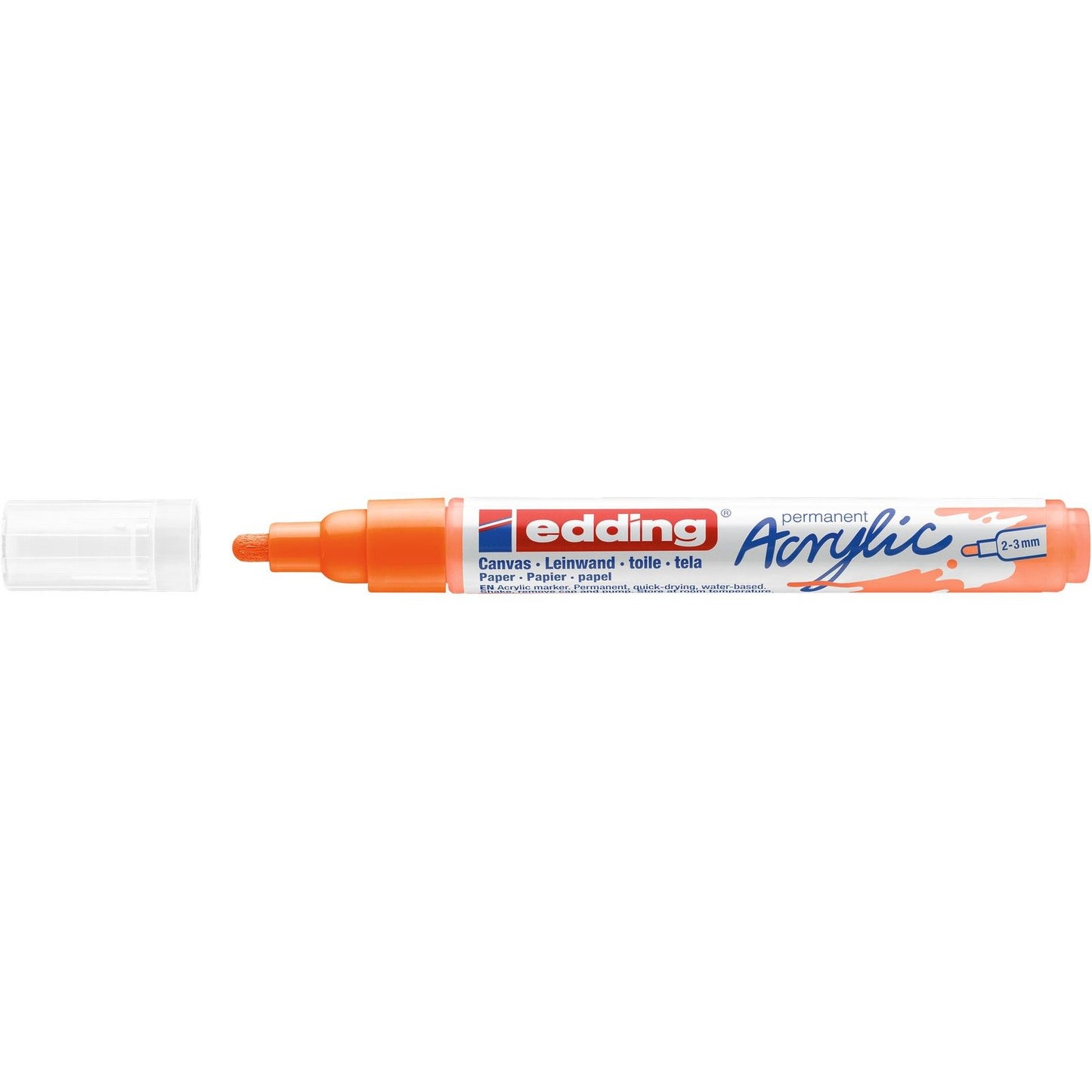 Edding 5000 • pennarello acrilico medio arancione neon
