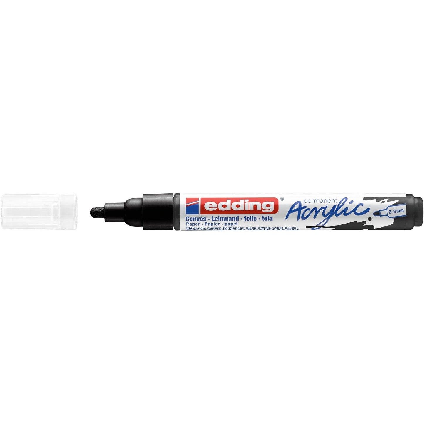 Edding 5000 • pennarello acrilico medio nero