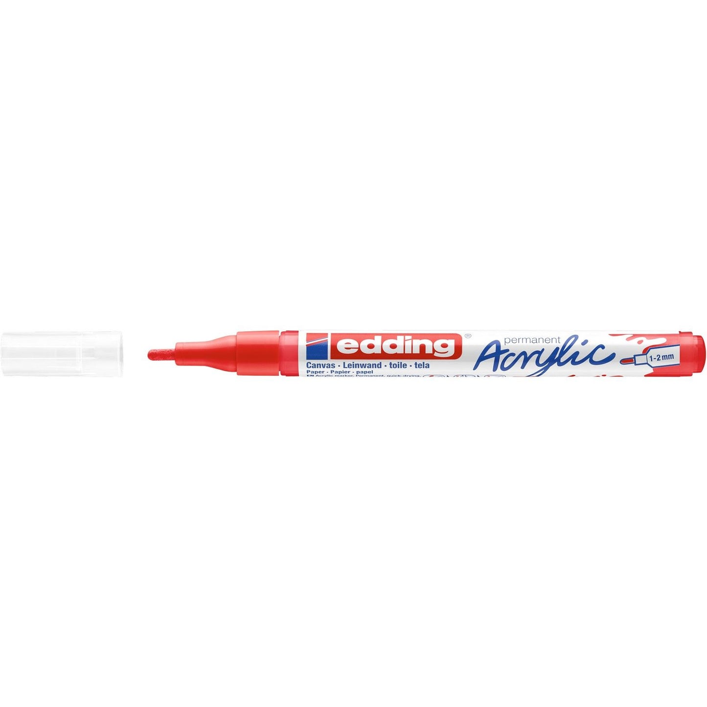 Edding 5000 • pennarello acrilico rosso traffico fine