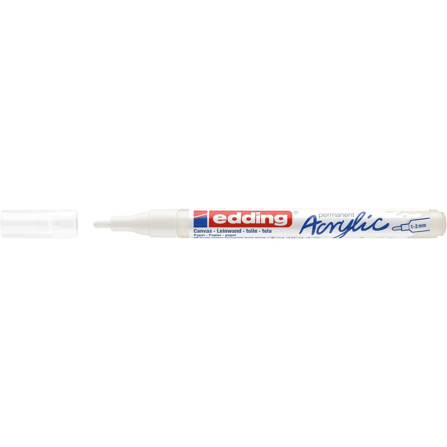 Edding 5000 • marcador acrílico fino tráfico blanco