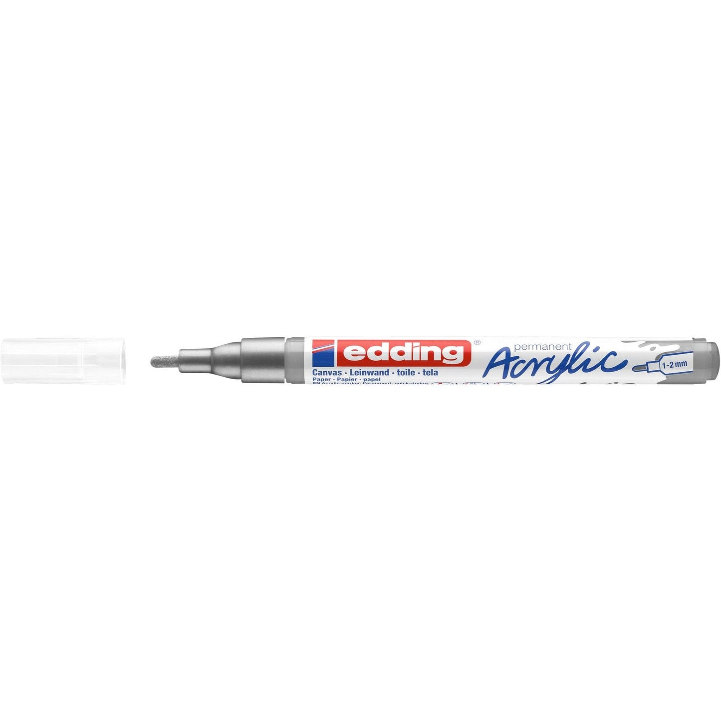 Edding 5000 • pennarello acrilico argento fine