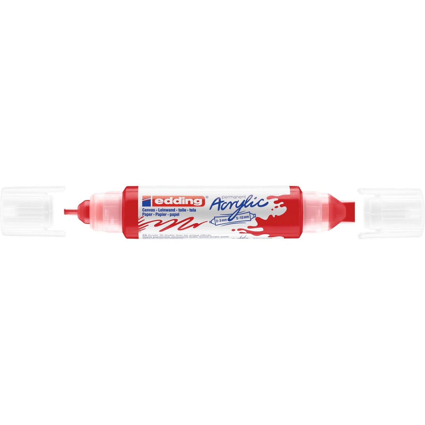 Edding 5000 • doble rotulador acrílico 3d rojo tráfico