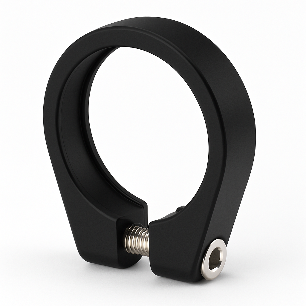 Abrazadera de tija ø34.9 aluminio con tornillo Allen - negro