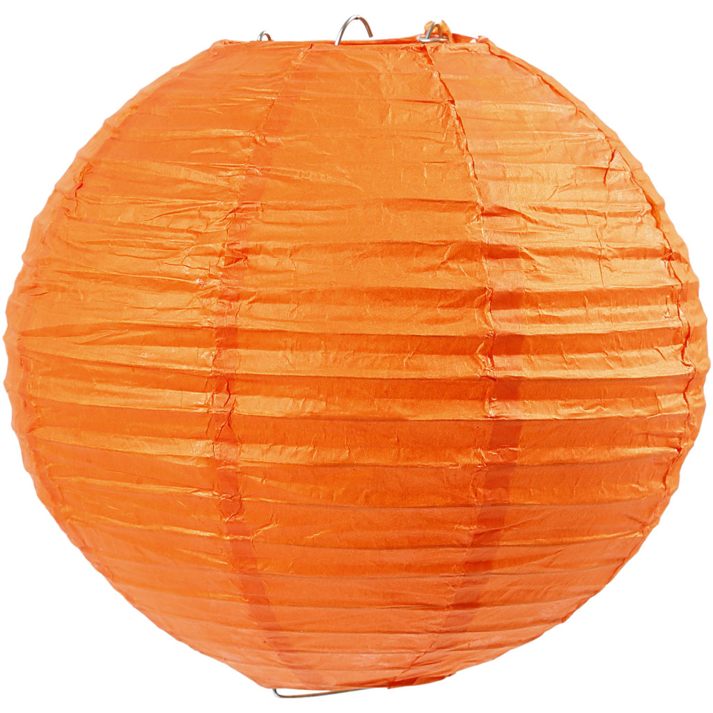 Lámpara de papel de arroz de Creativ Company, D 20 cm, naranja, 1 pieza