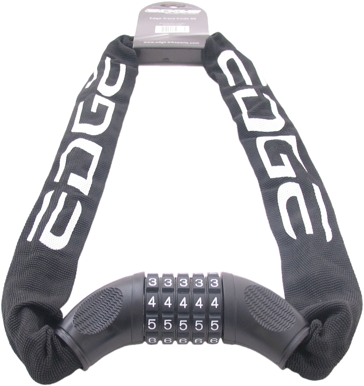 Blocco catena con codice bordo del codice codice 90 cm - nero