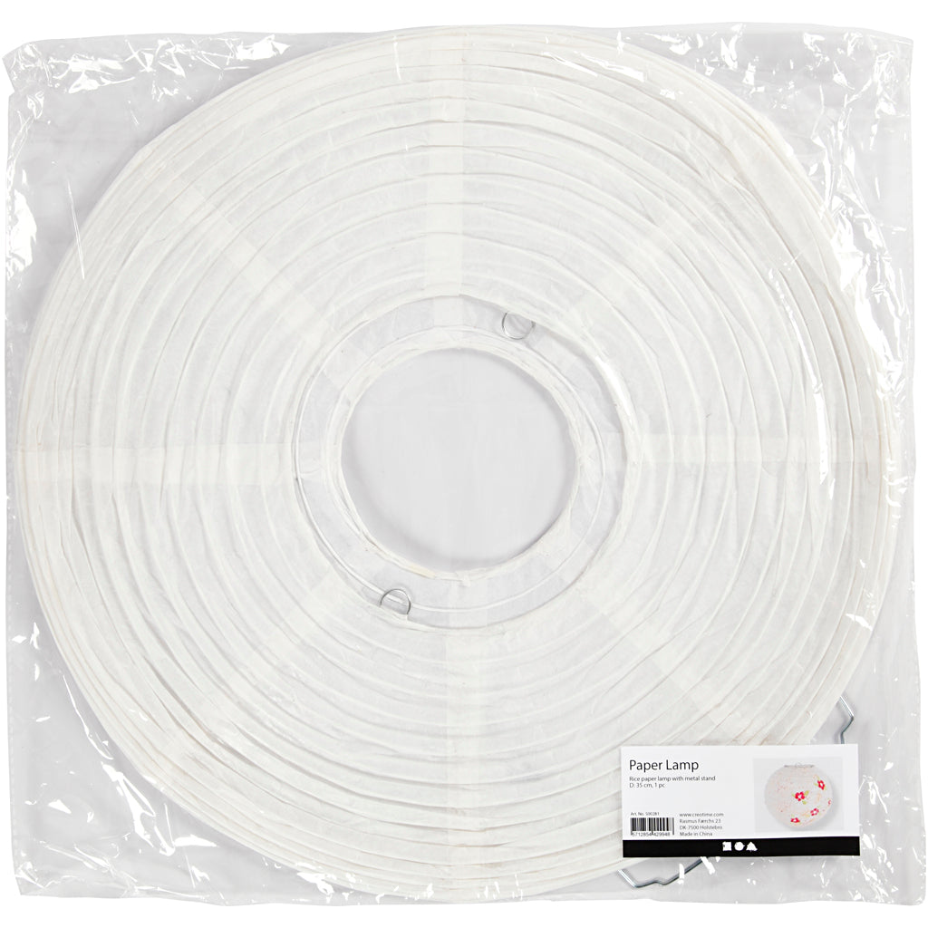 Lampada in carta di riso bianca, 35 cm