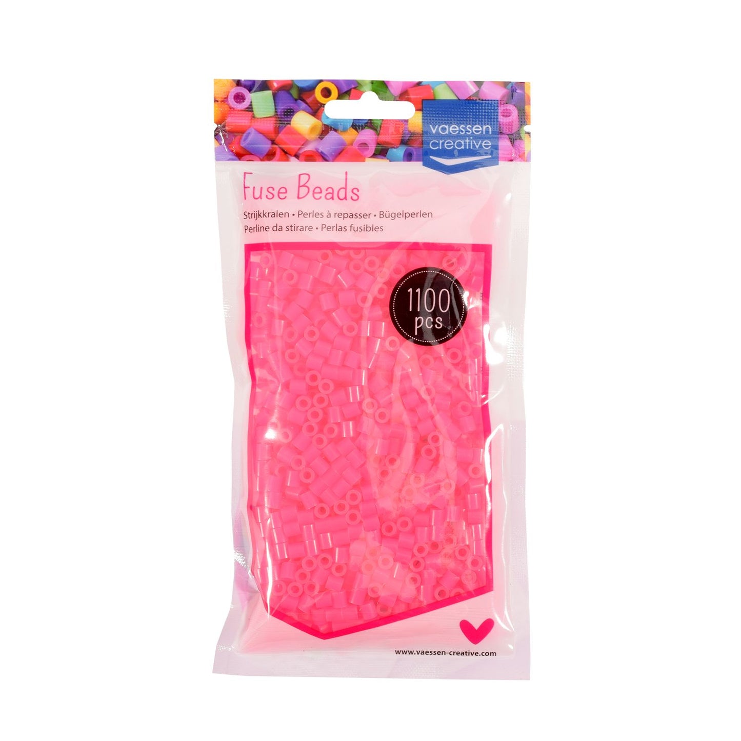 Vaessen creative • perline termoadesive fucsia 1100 pz.