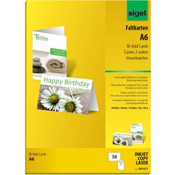 Biglietti d'auguri vergini Sigel DP671 bianchi vergini 50 pezzi