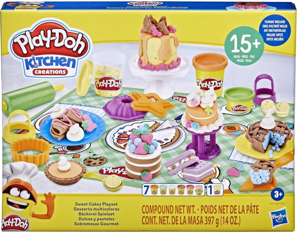 Set da gioco Play-doh per creazioni in cucina, torte dolci 3+